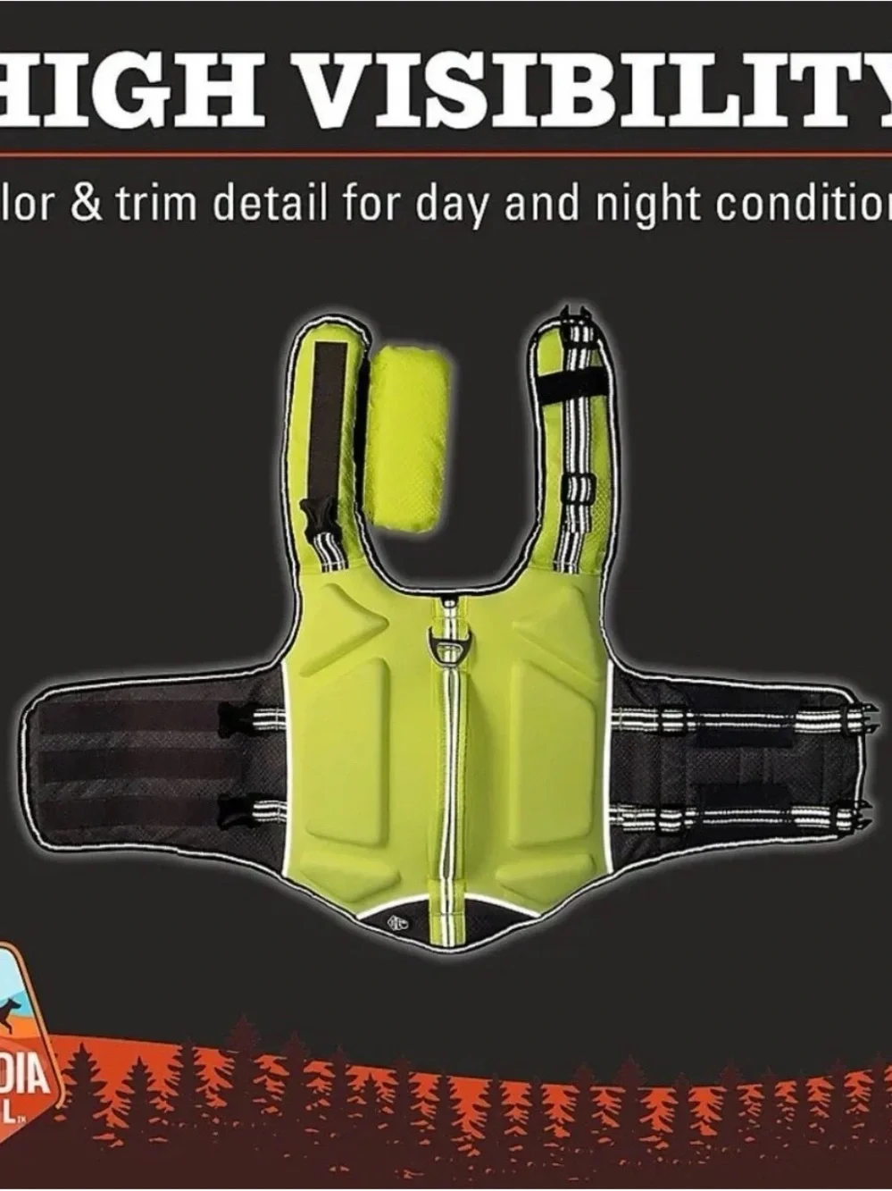 Arcadia Neon Yellow XS Dog Life Jacket